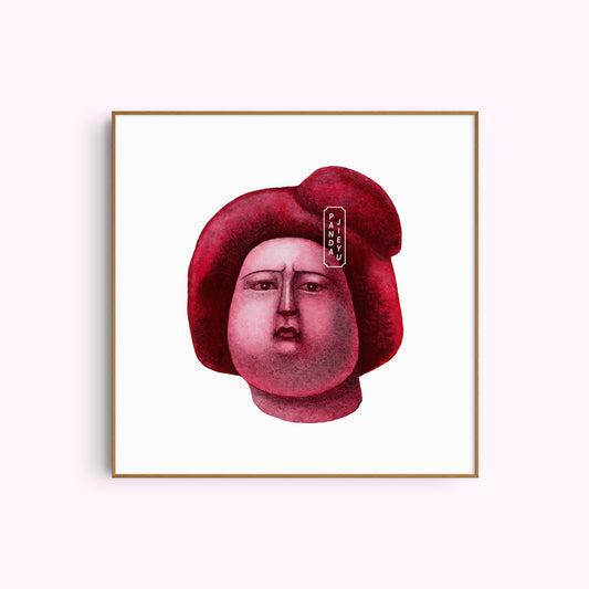 NO.12 The Worried Face – Archival Fine Art Print (8x8")