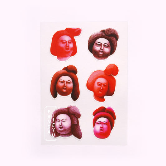Sticker Sheet (6x8") – Red Tang Dynasty Friends